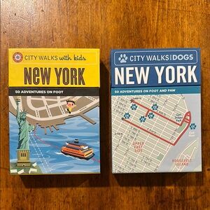 🎁 Perfect Stocking Stuffers! 2 NYC Walking Card Sets – Kids + Dogs Edition
